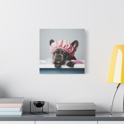 French Bulldog Bathroom Canvas