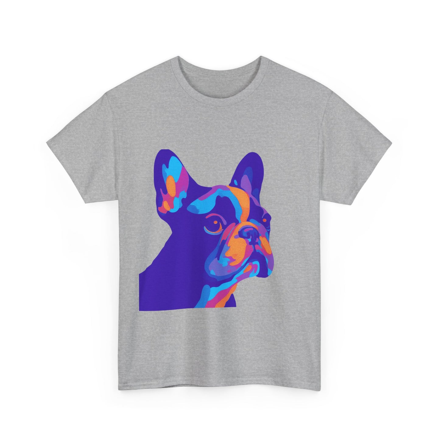 Womens Colourful French Bulldog artistic T-shirt