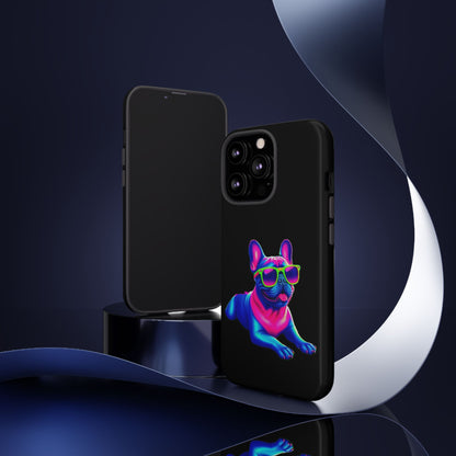 Neon French Bulldog phone case