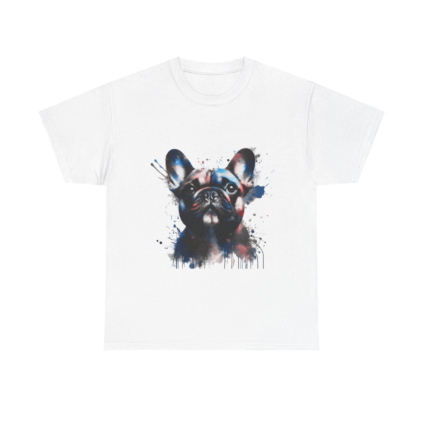 Mens Colourful French Bulldog artistic T-shirt