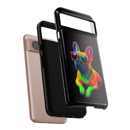 Neon French Bulldog phone case