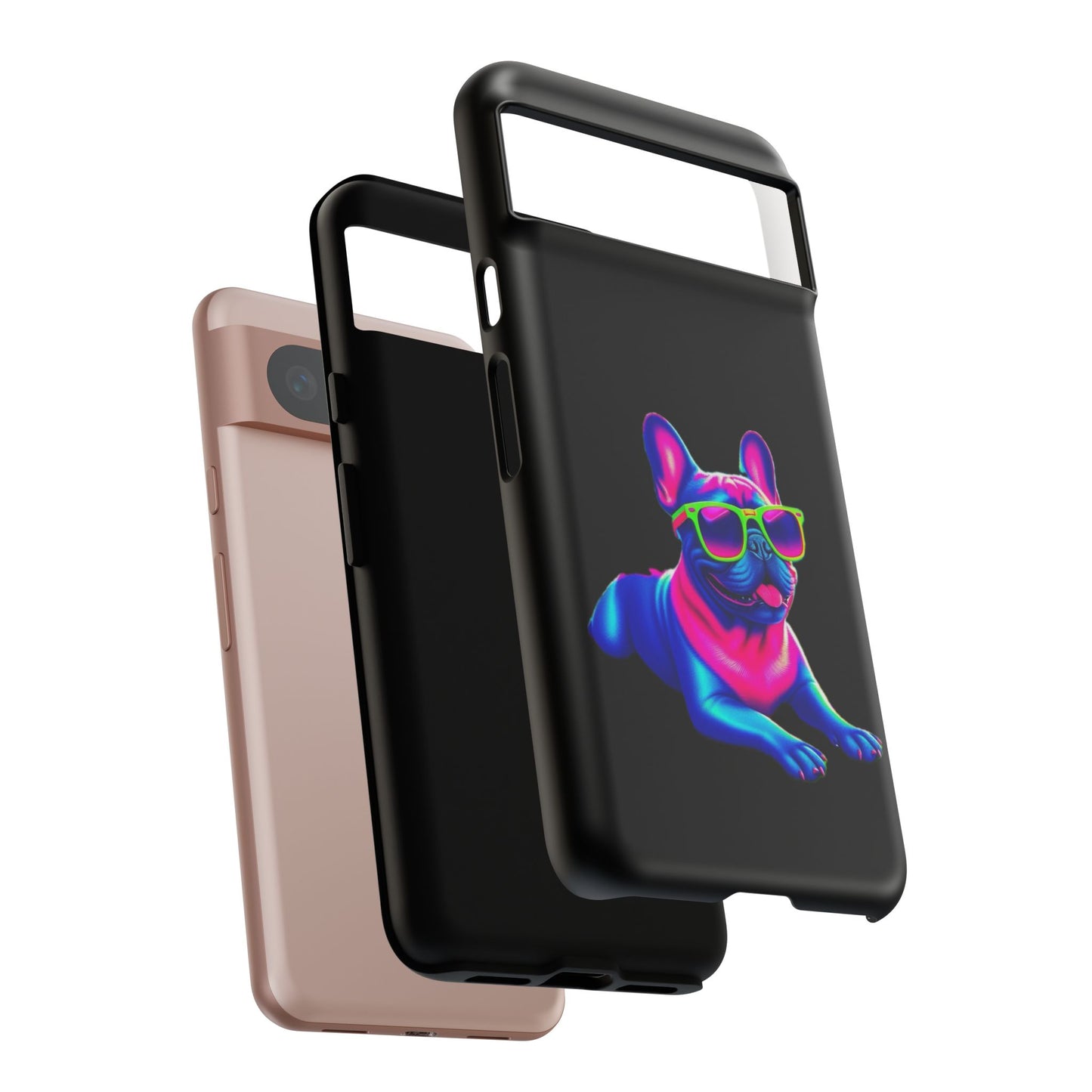 Neon French Bulldog phone case