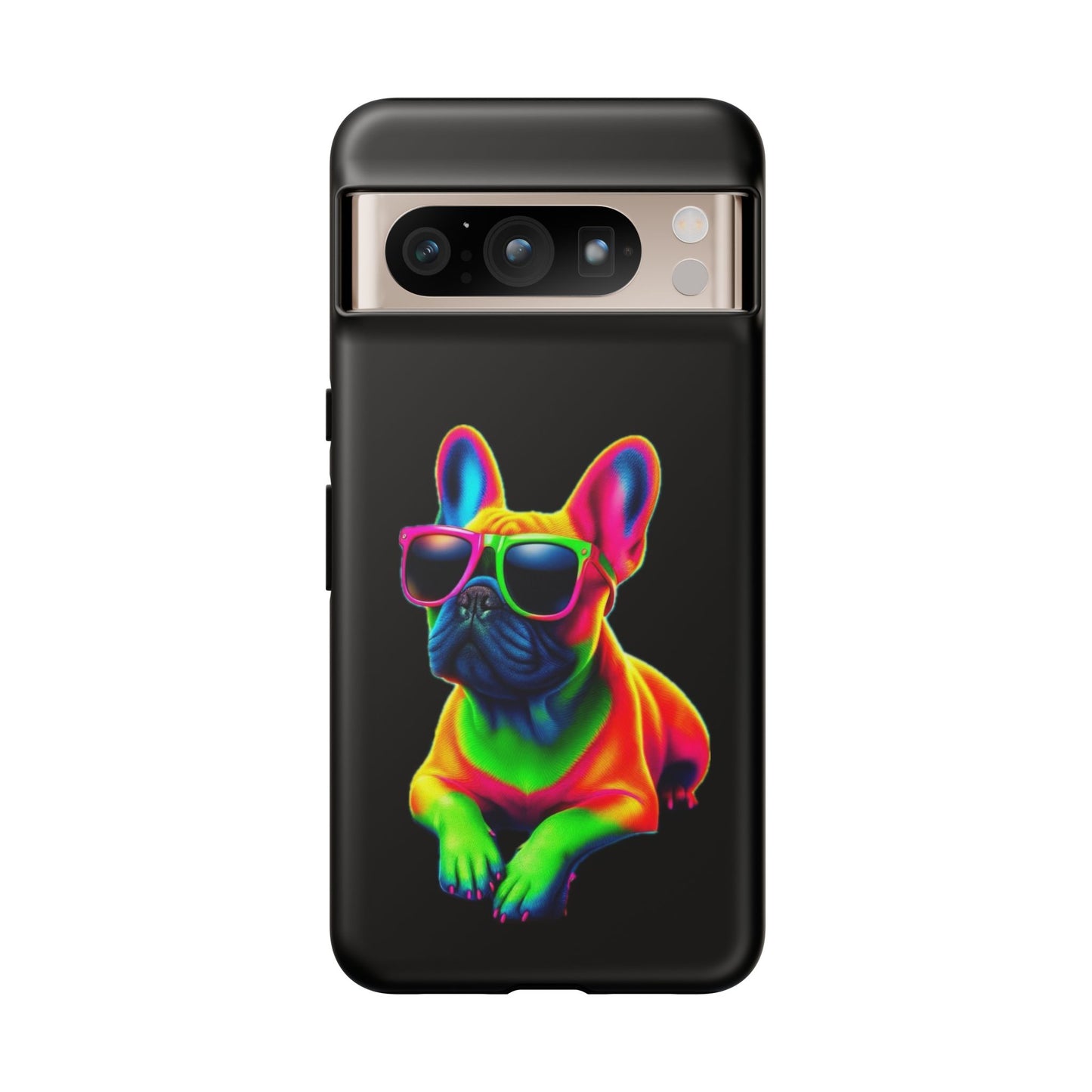 Neon French Bulldog phone case