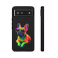 Neon French Bulldog phone case