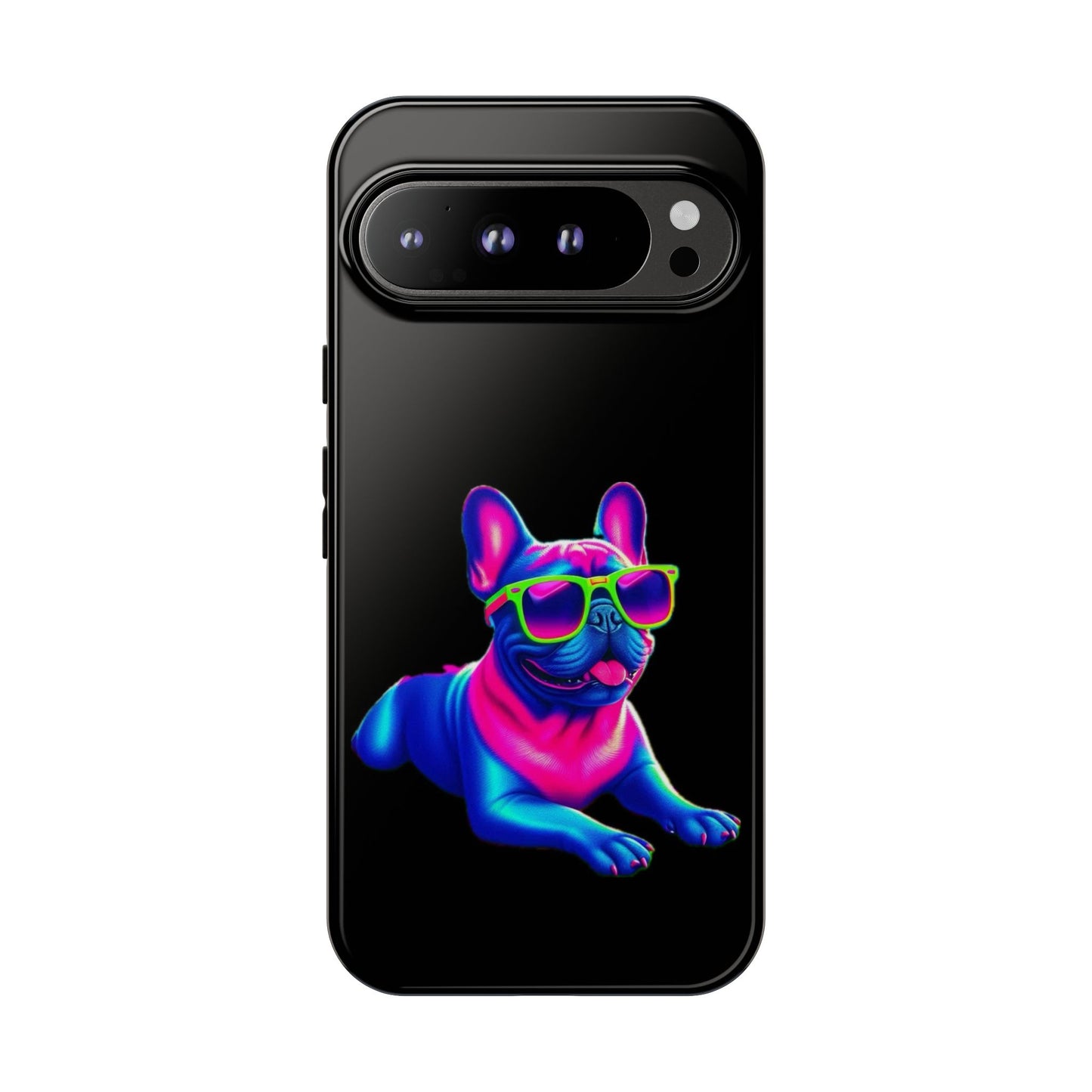 Neon French Bulldog phone case