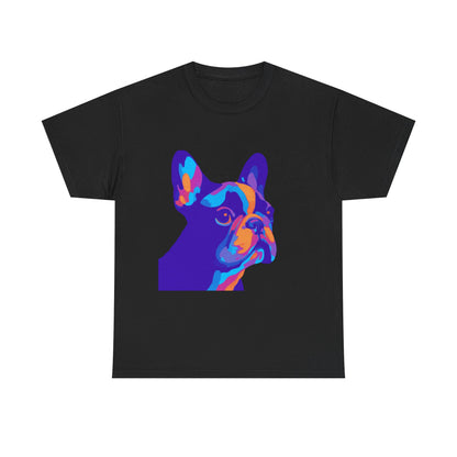 Womens Colourful French Bulldog artistic T-shirt