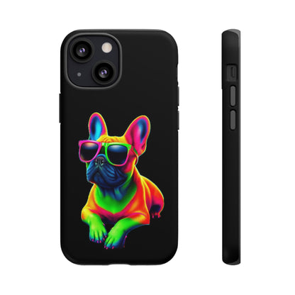 Neon French Bulldog phone case