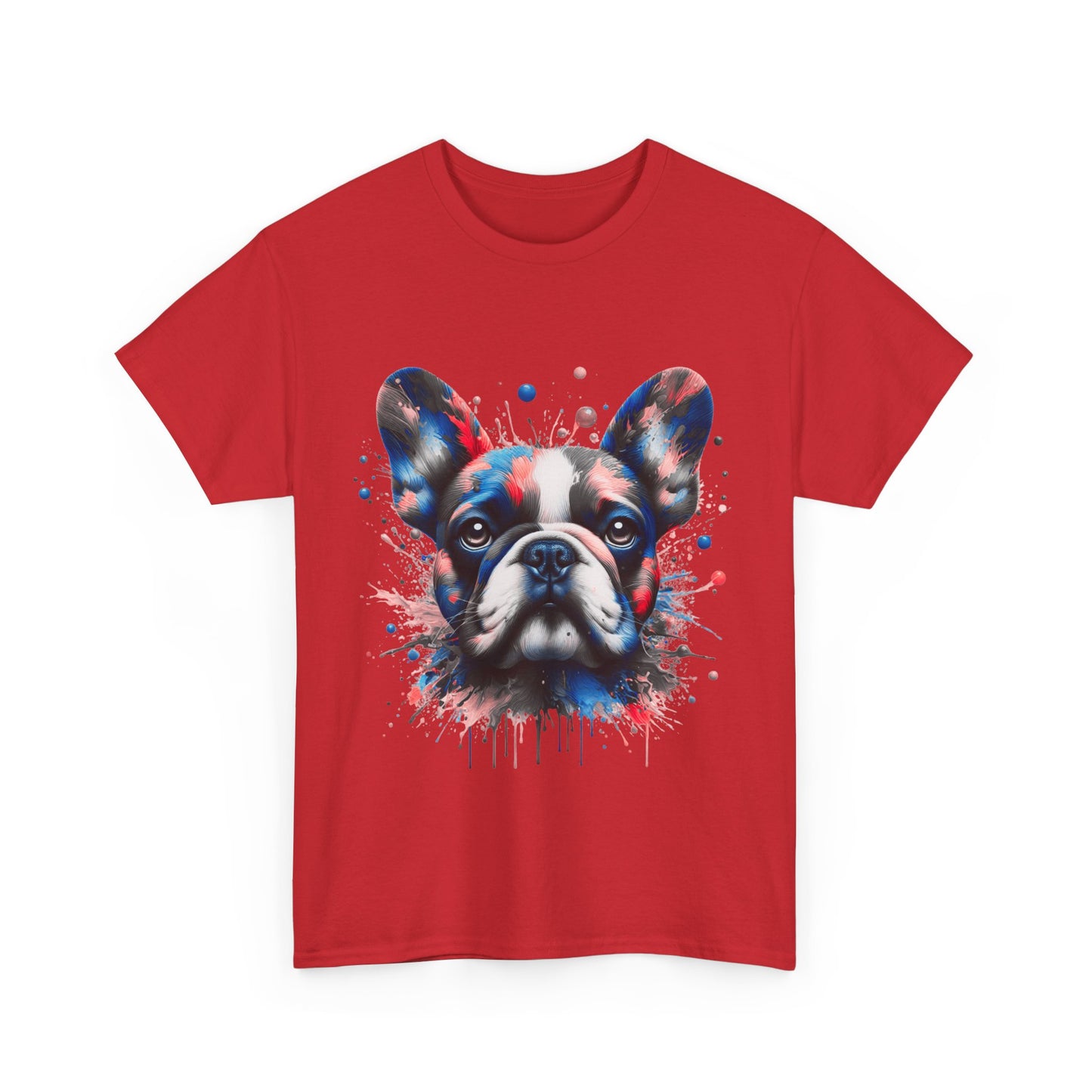 Mens Colourful French Bulldog artistic T-shirt