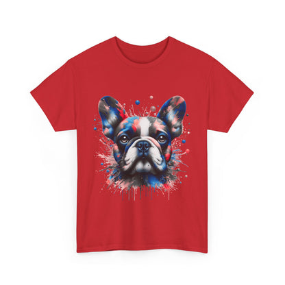 Mens Colourful French Bulldog artistic T-shirt