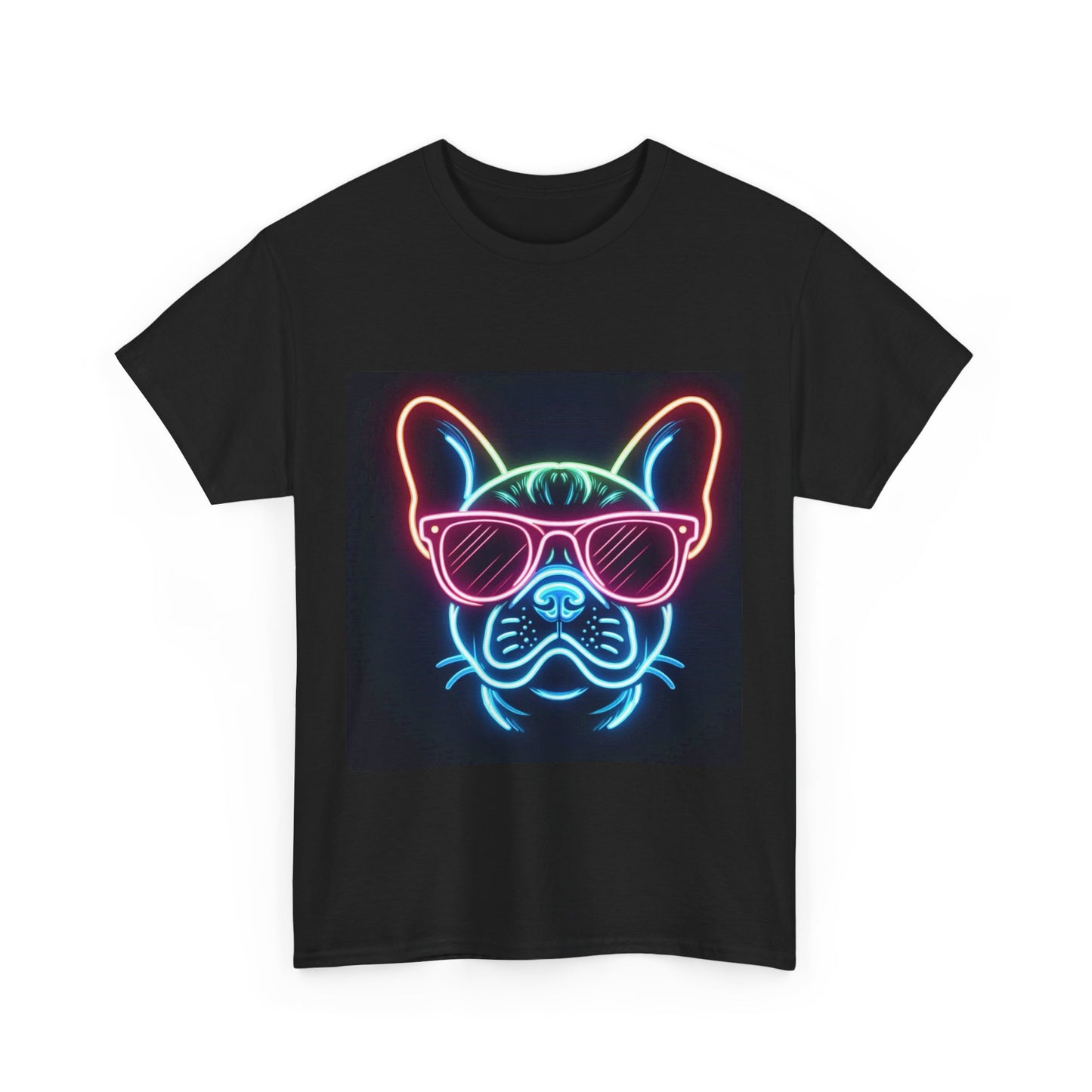 Mens neon French Bulldog T-shirt