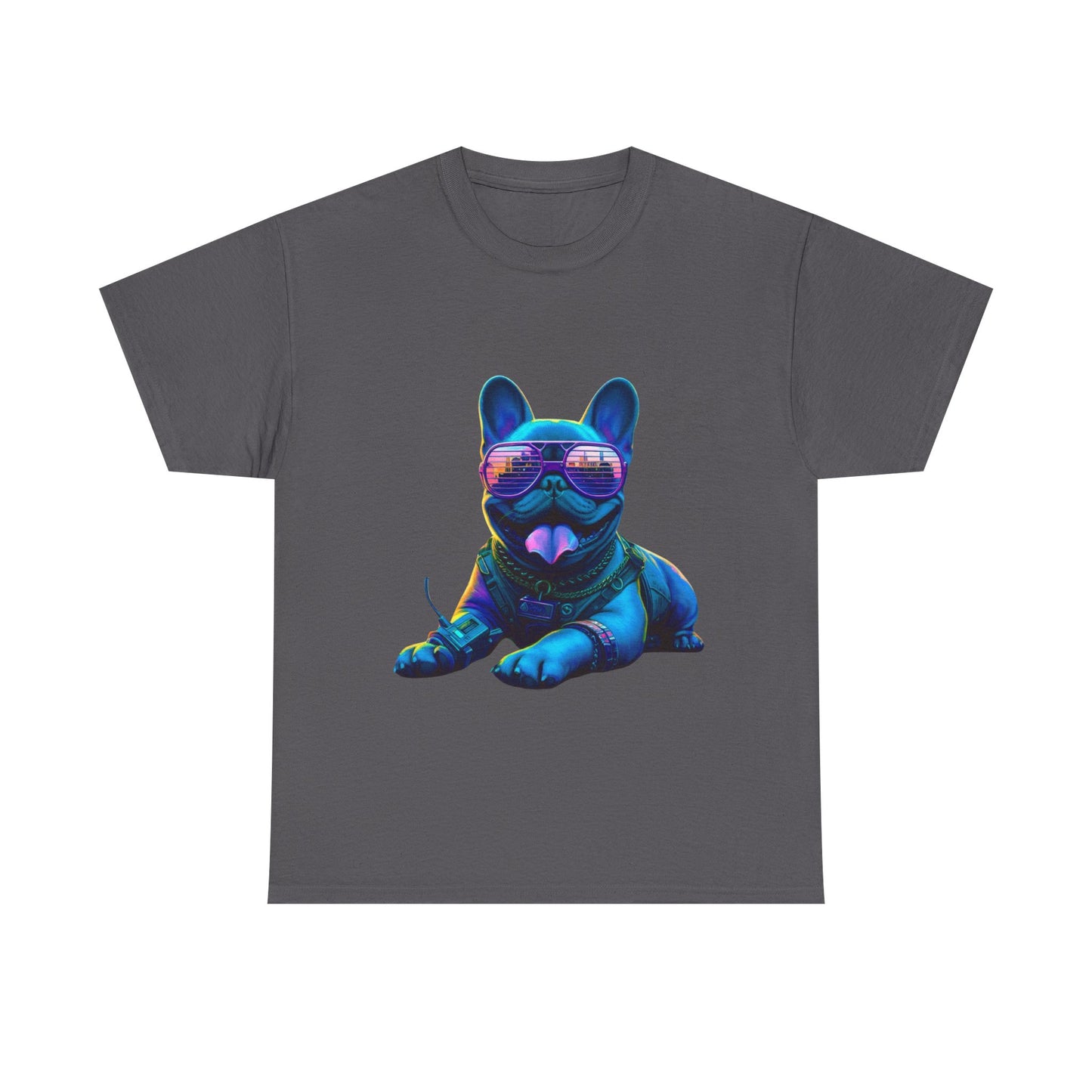 Mens neon French Bulldog T-shirt