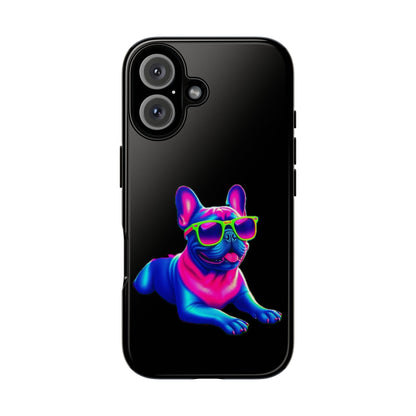 Neon French Bulldog phone case