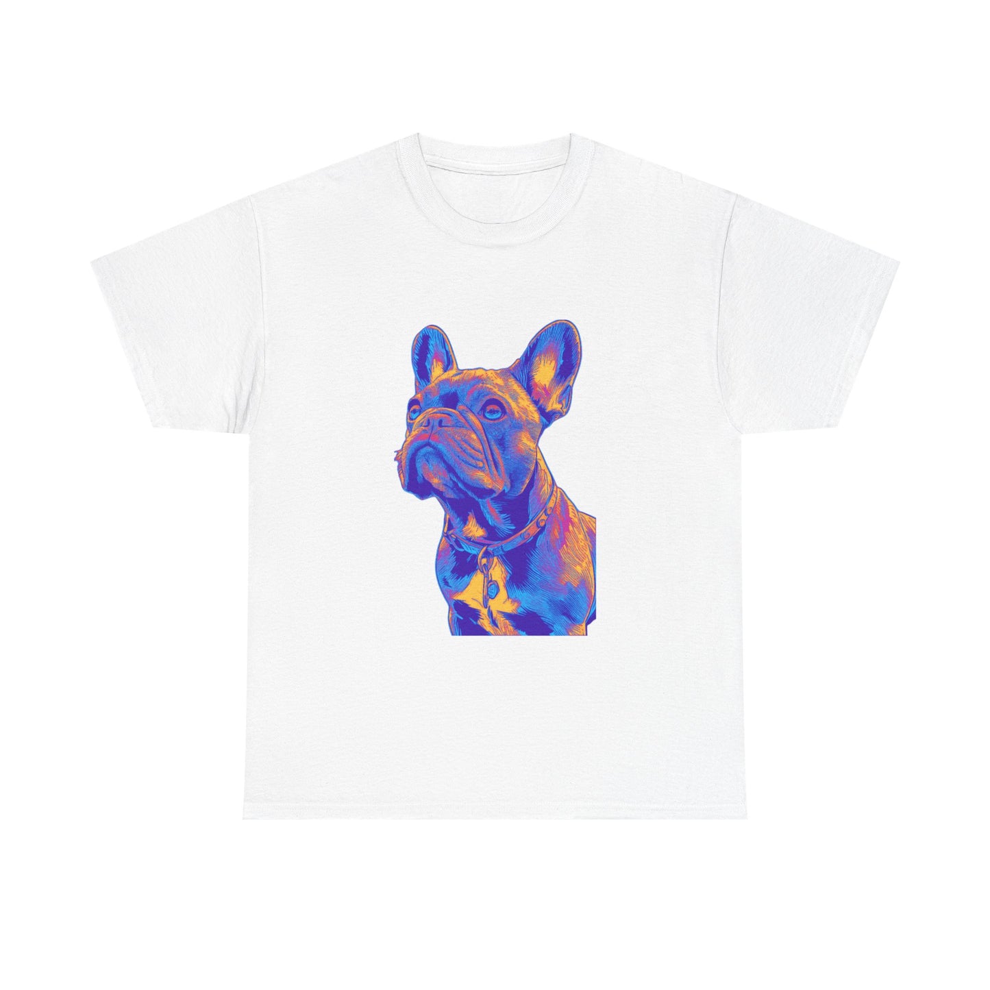 Mens Colourful French Bulldog artistic T-shirt