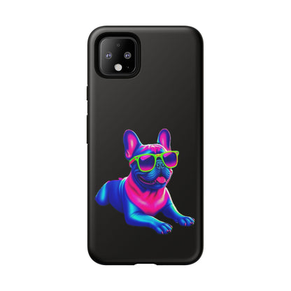 Neon French Bulldog phone case