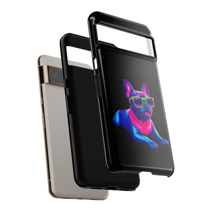 Neon French Bulldog phone case