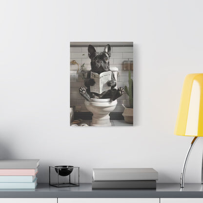 French Bulldog Bathroom Canvas