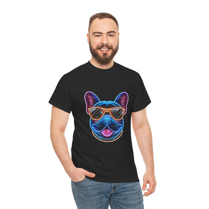 Mens neon French Bulldog T-shirt