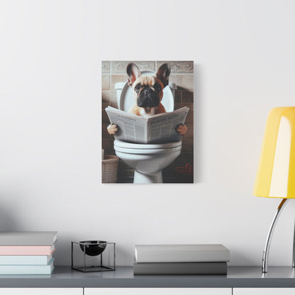 French Bulldog Bathroom Canvas