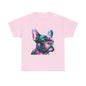 Womens Colourful French Bulldog artistic T-shirt
