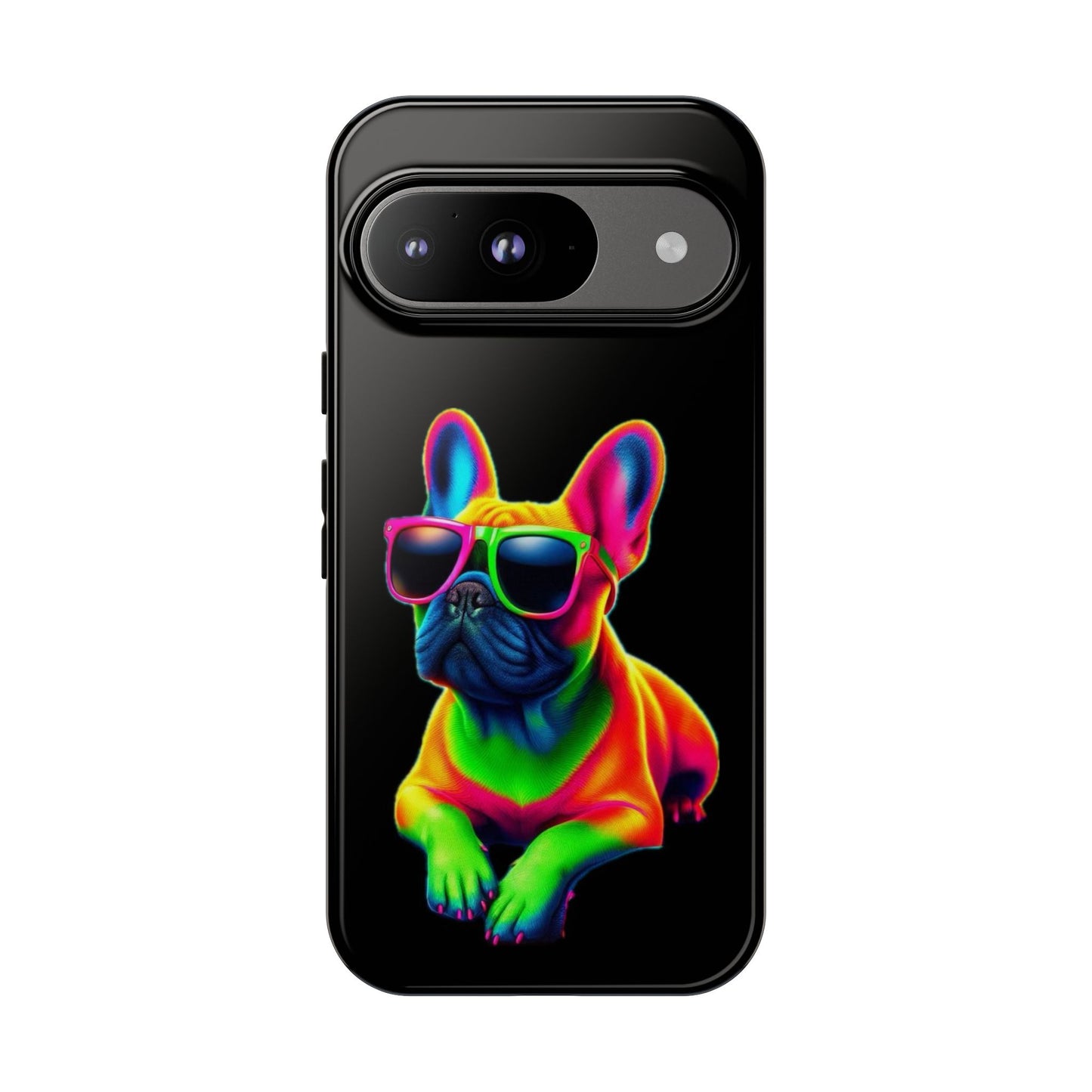 Neon French Bulldog phone case