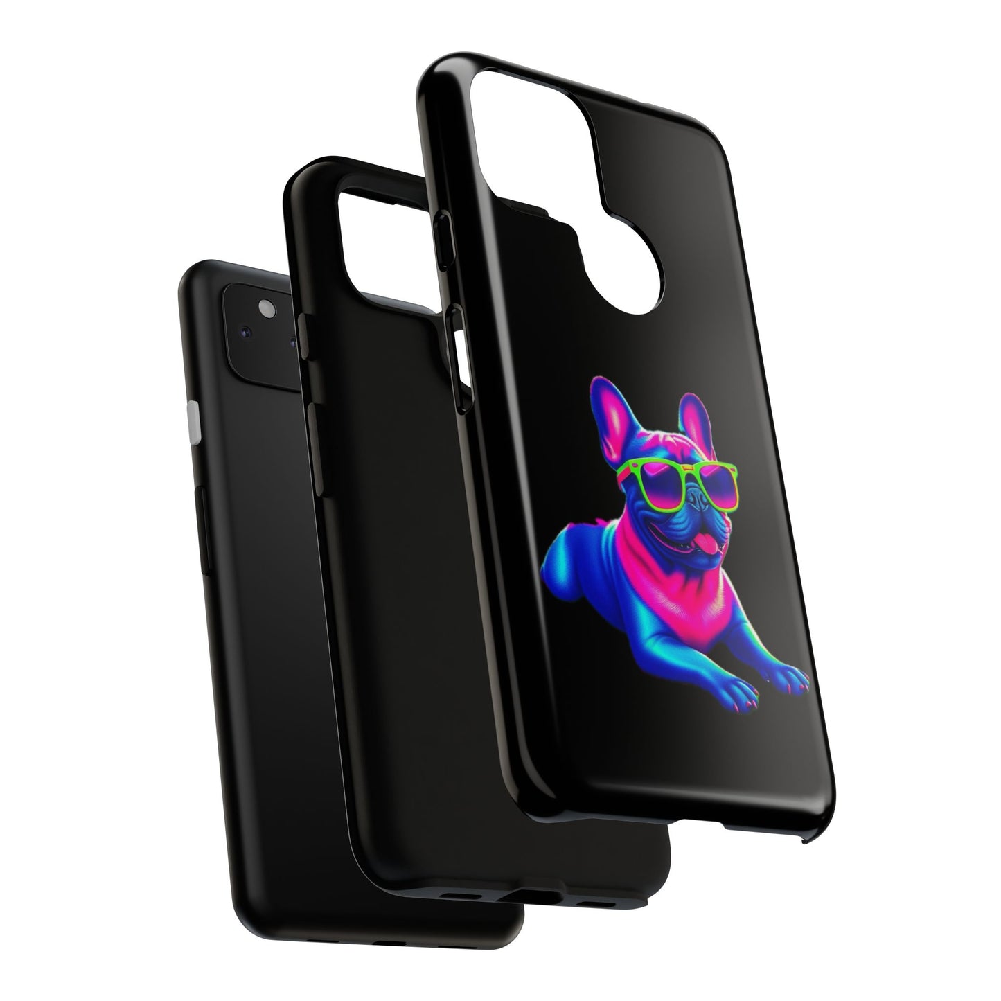 Neon French Bulldog phone case