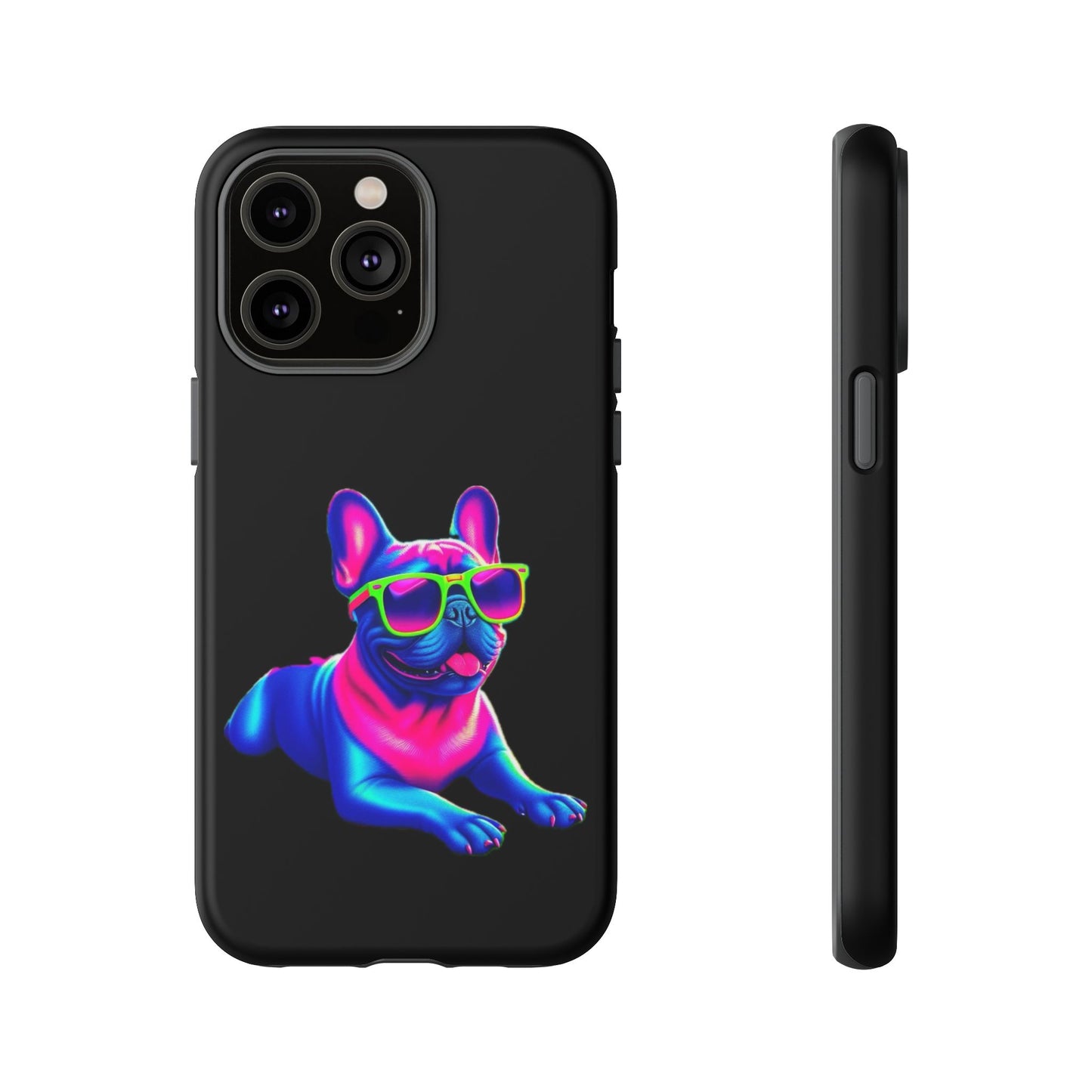 Neon French Bulldog phone case