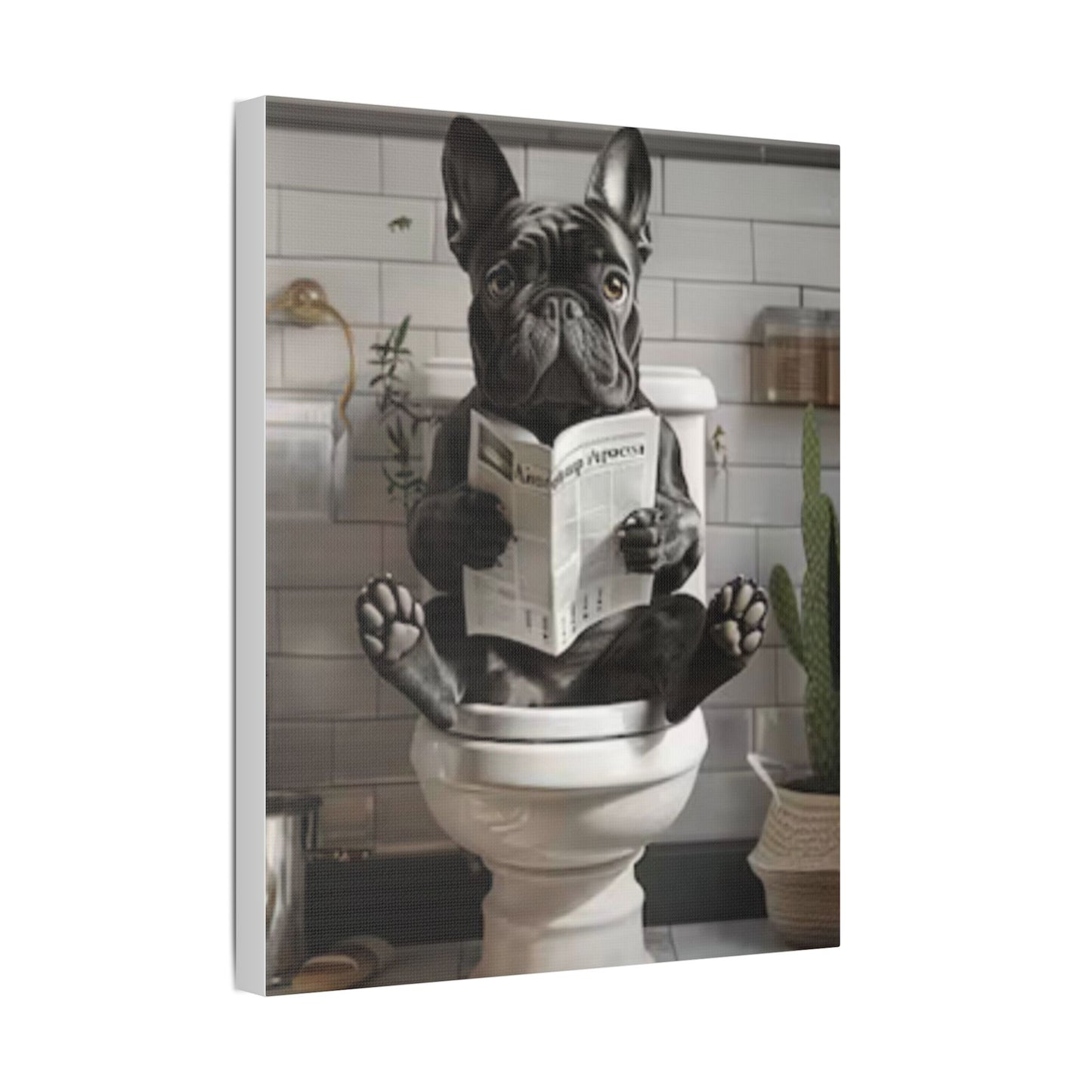 French Bulldog Bathroom Canvas