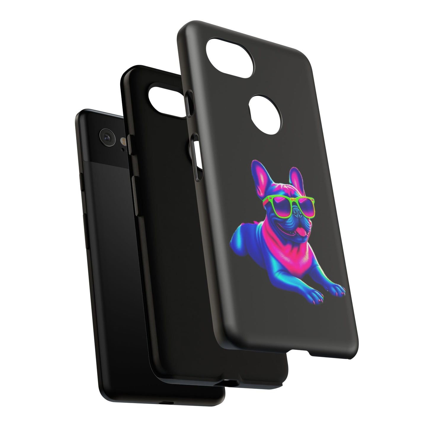 Neon French Bulldog phone case