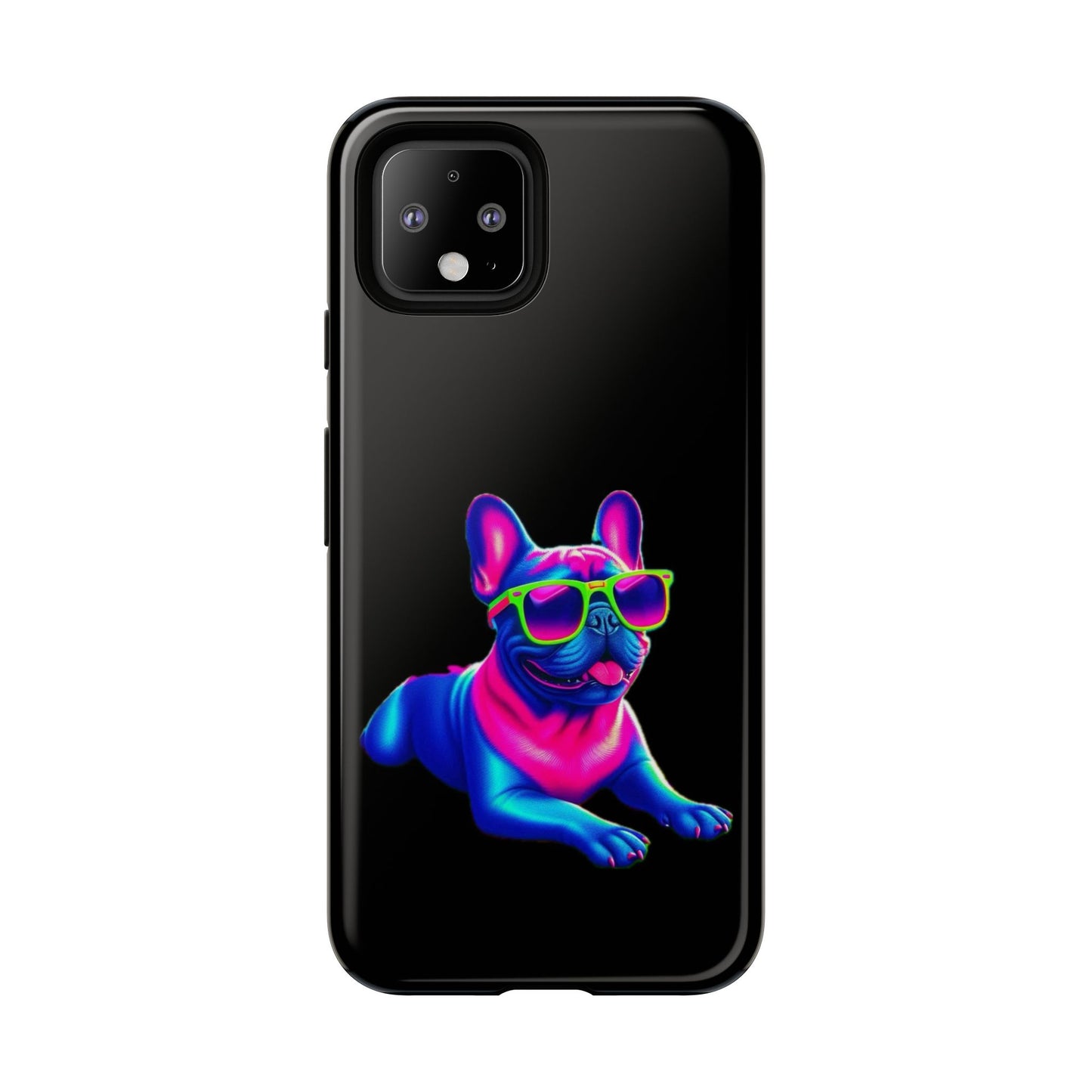 Neon French Bulldog phone case