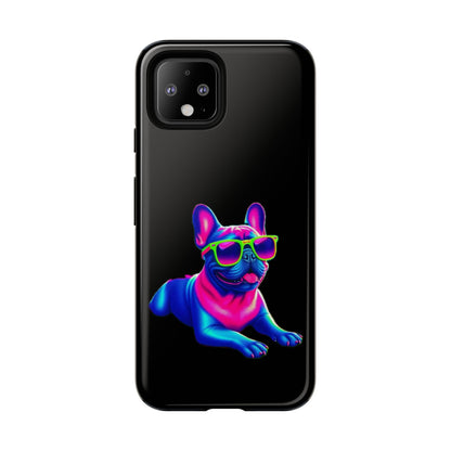 Neon French Bulldog phone case