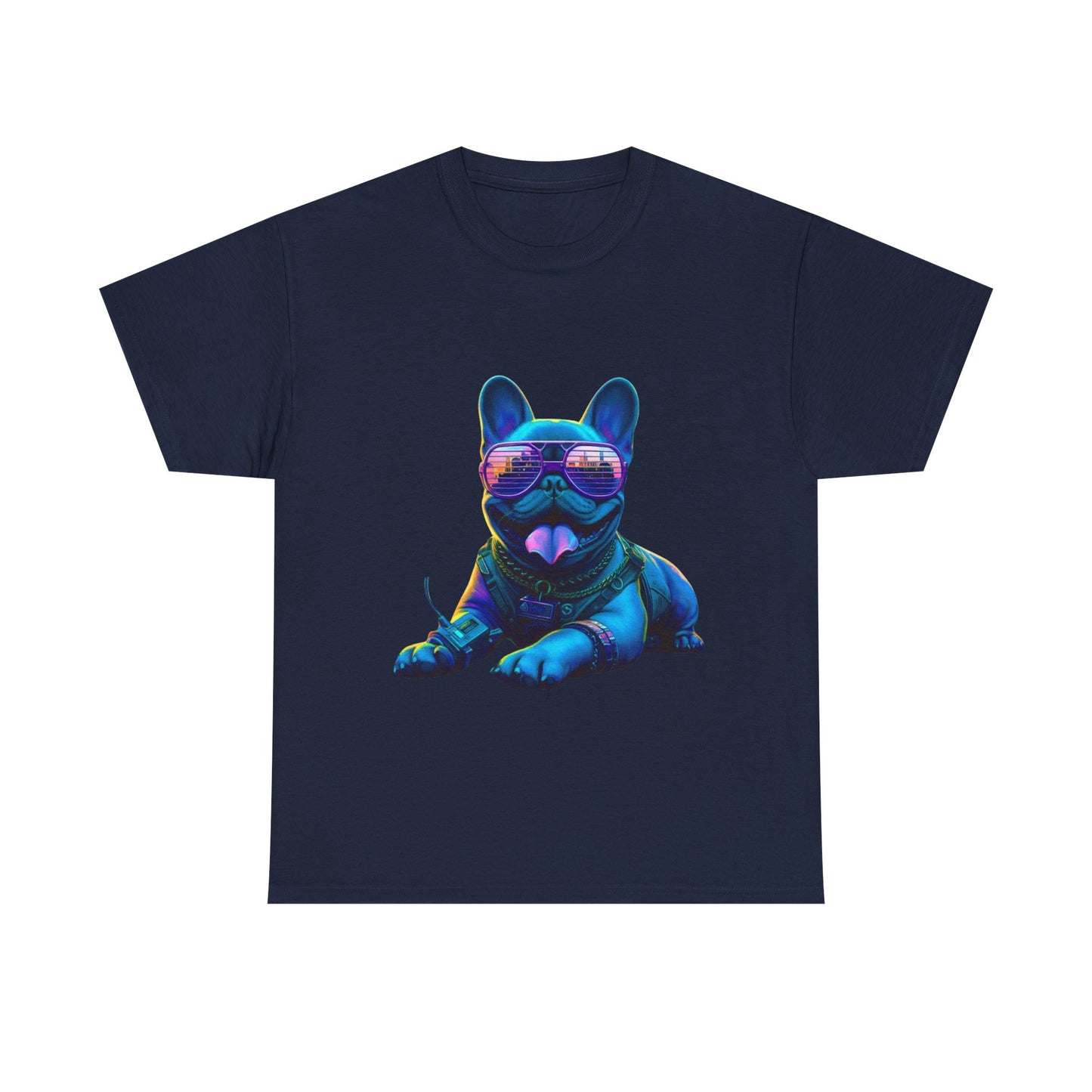Mens neon French Bulldog T-shirt