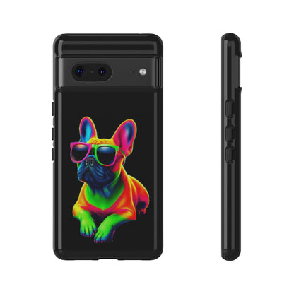 Neon French Bulldog phone case