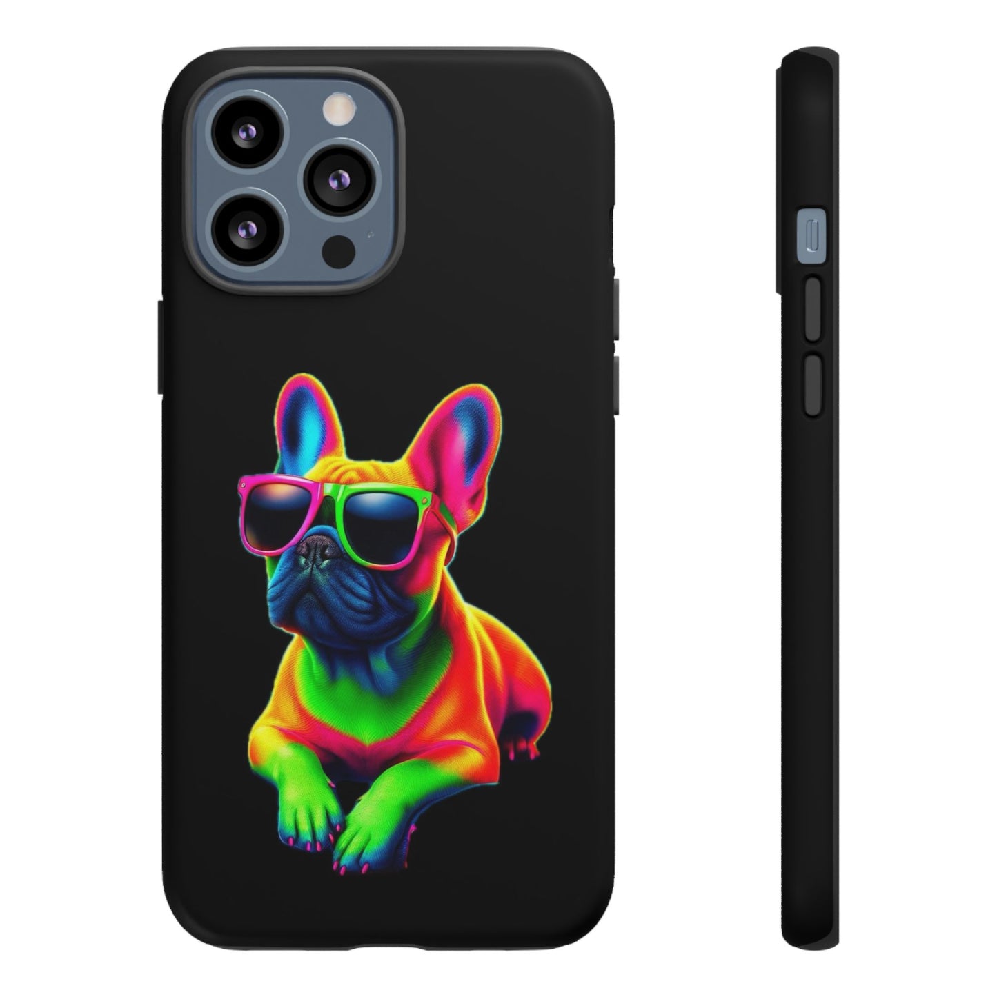 Neon French Bulldog phone case