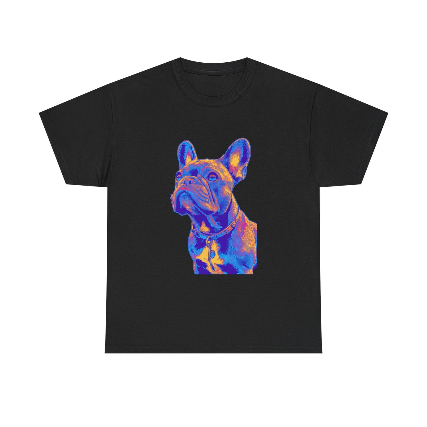 Mens Colourful French Bulldog artistic T-shirt