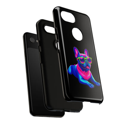 Neon French Bulldog phone case