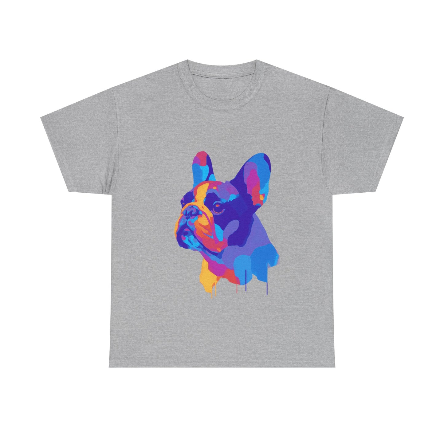 Mens Colourful French Bulldog artistic T-shirt