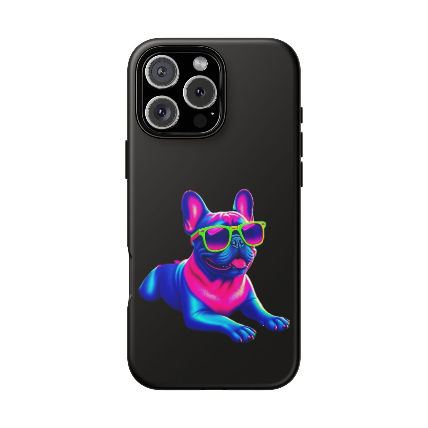 Neon French Bulldog phone case