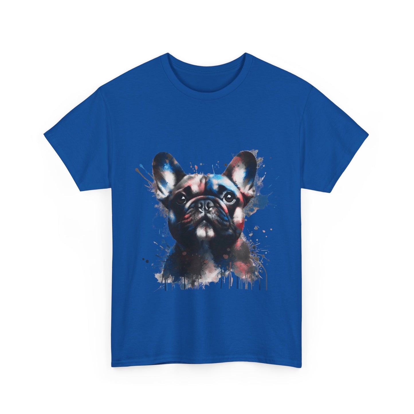 Mens Colourful French Bulldog artistic T-shirt