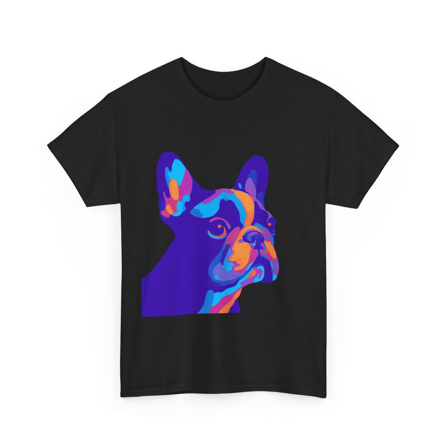 Womens Colourful French Bulldog artistic T-shirt