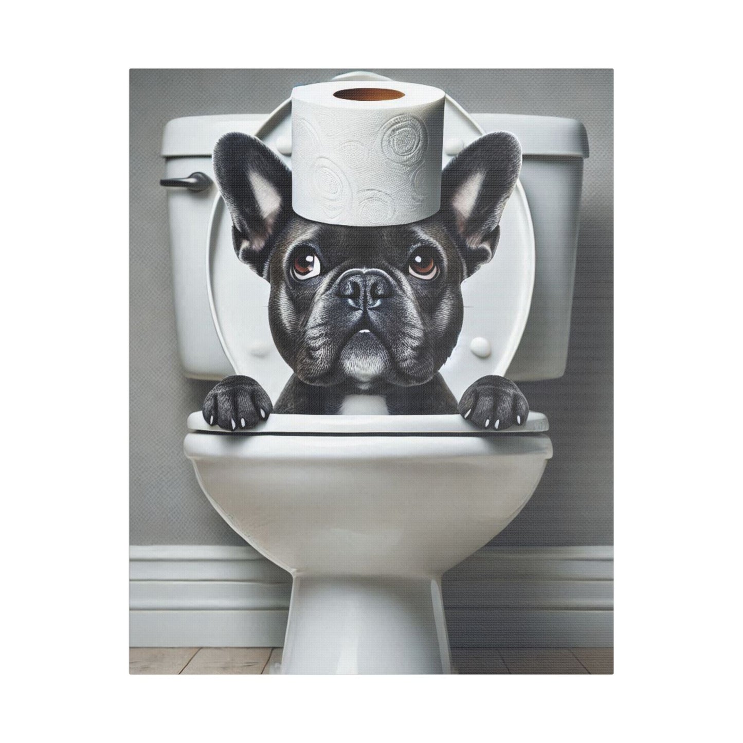 French Bulldog Bathroom Canvas