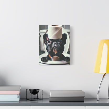 French Bulldog Bathroom Canvas