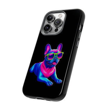 Neon French Bulldog phone case