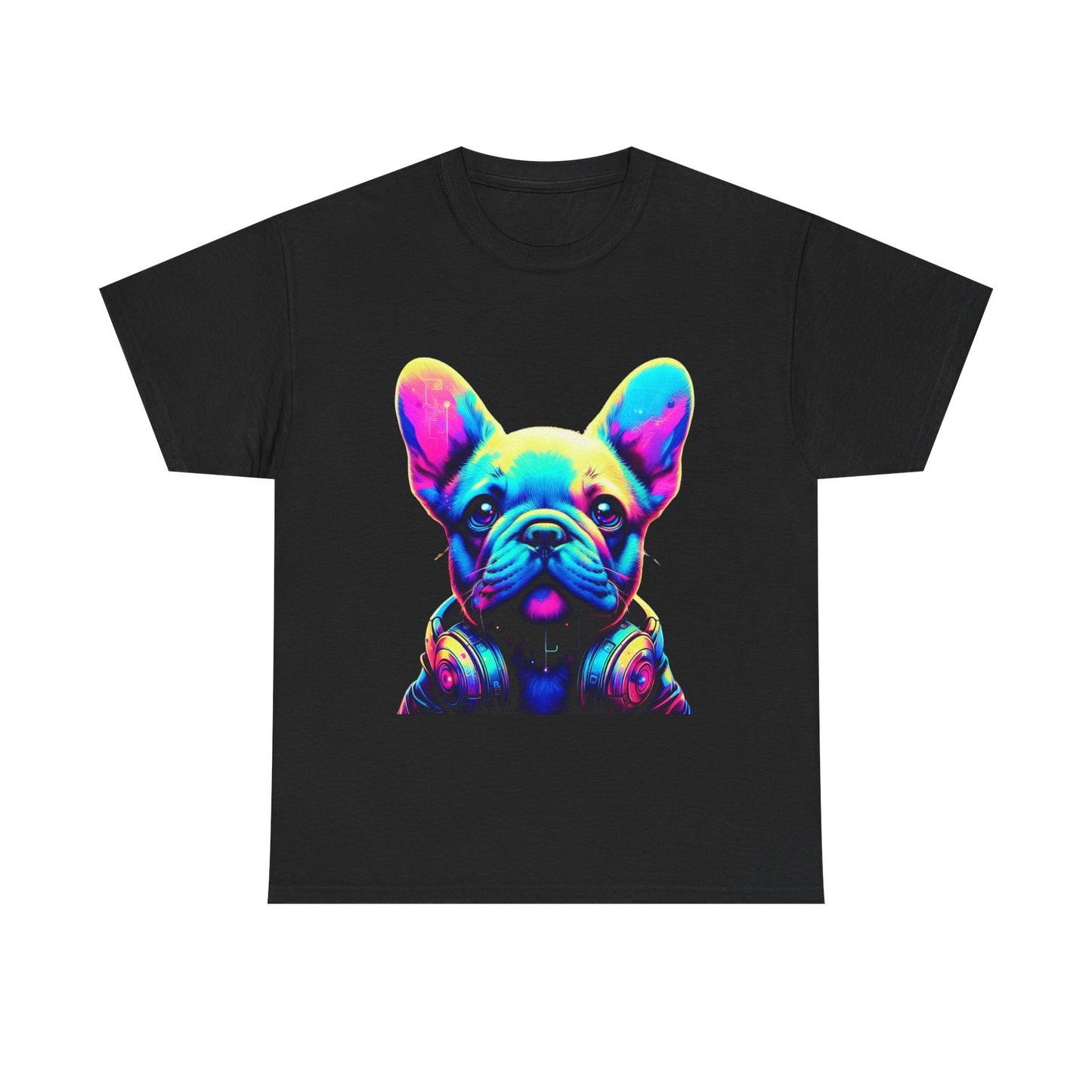 Mens neon French Bulldog T-shirt