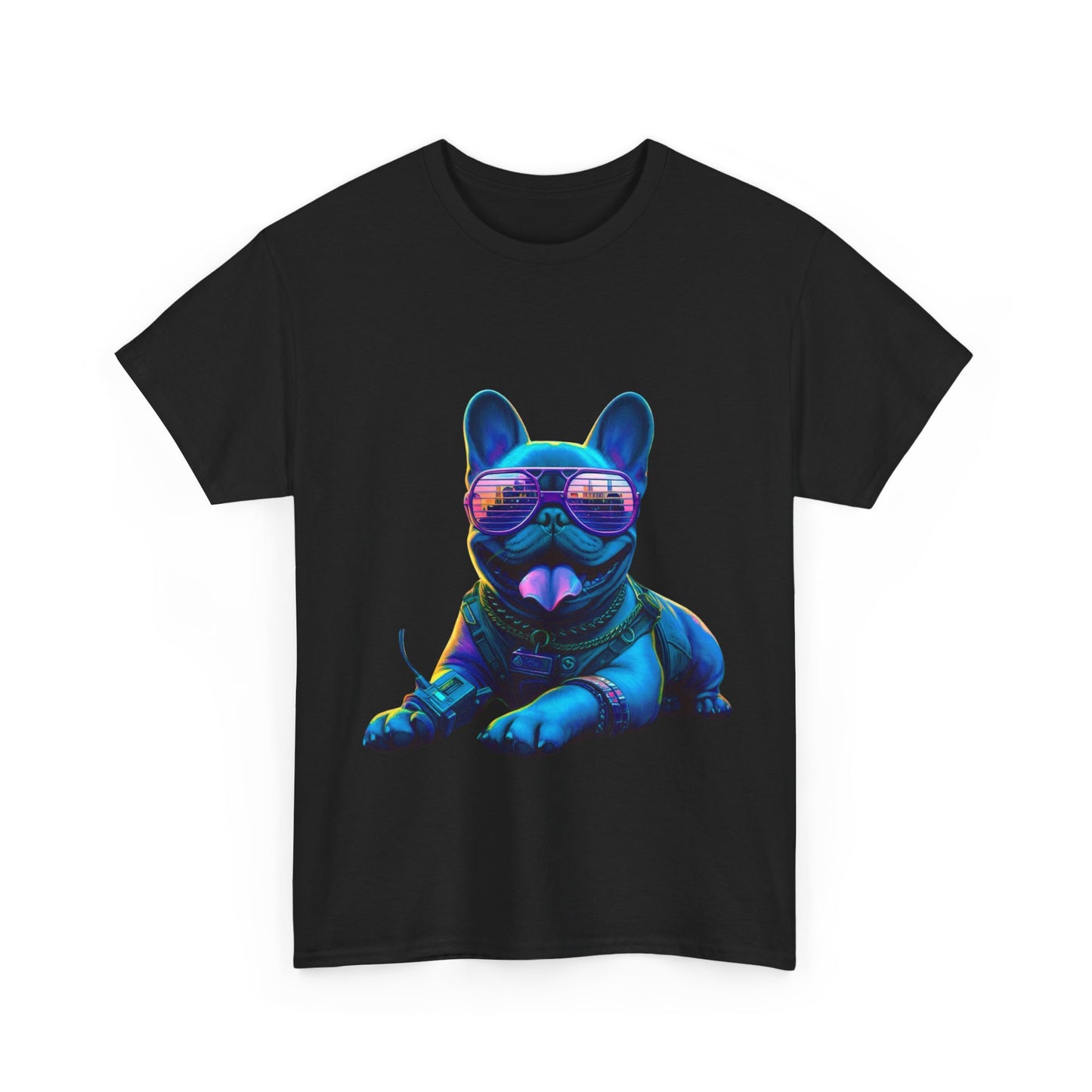 Mens neon French Bulldog T-shirt