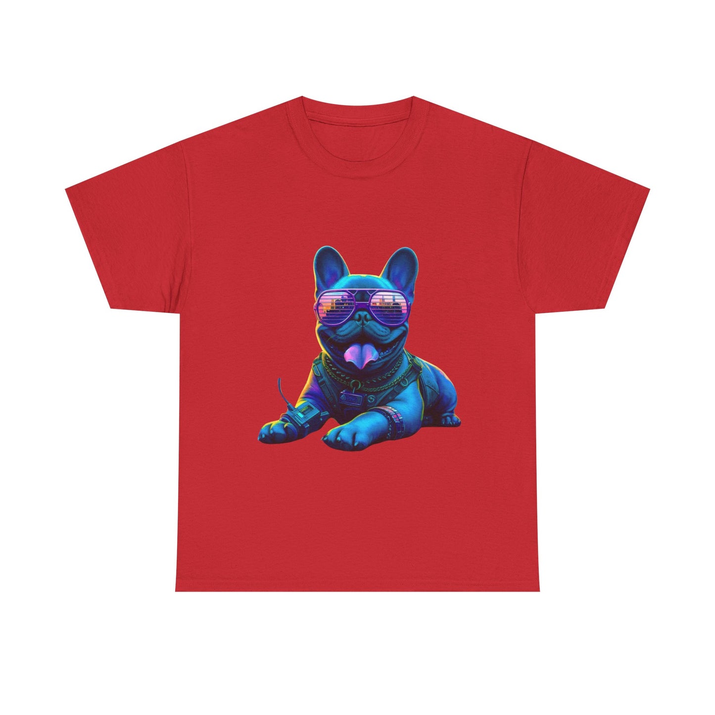 Mens neon French Bulldog T-shirt