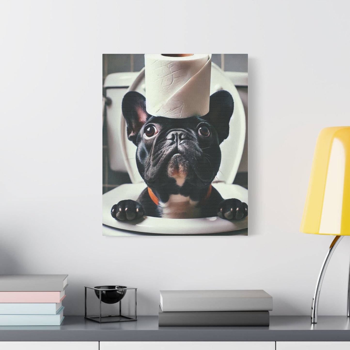 French Bulldog Bathroom Canvas