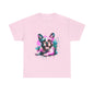 Womens Colourful French Bulldog artistic T-shirt