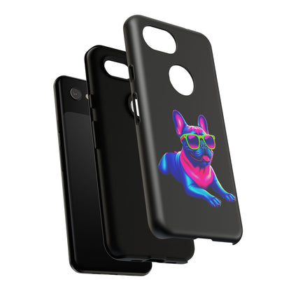 Neon French Bulldog phone case