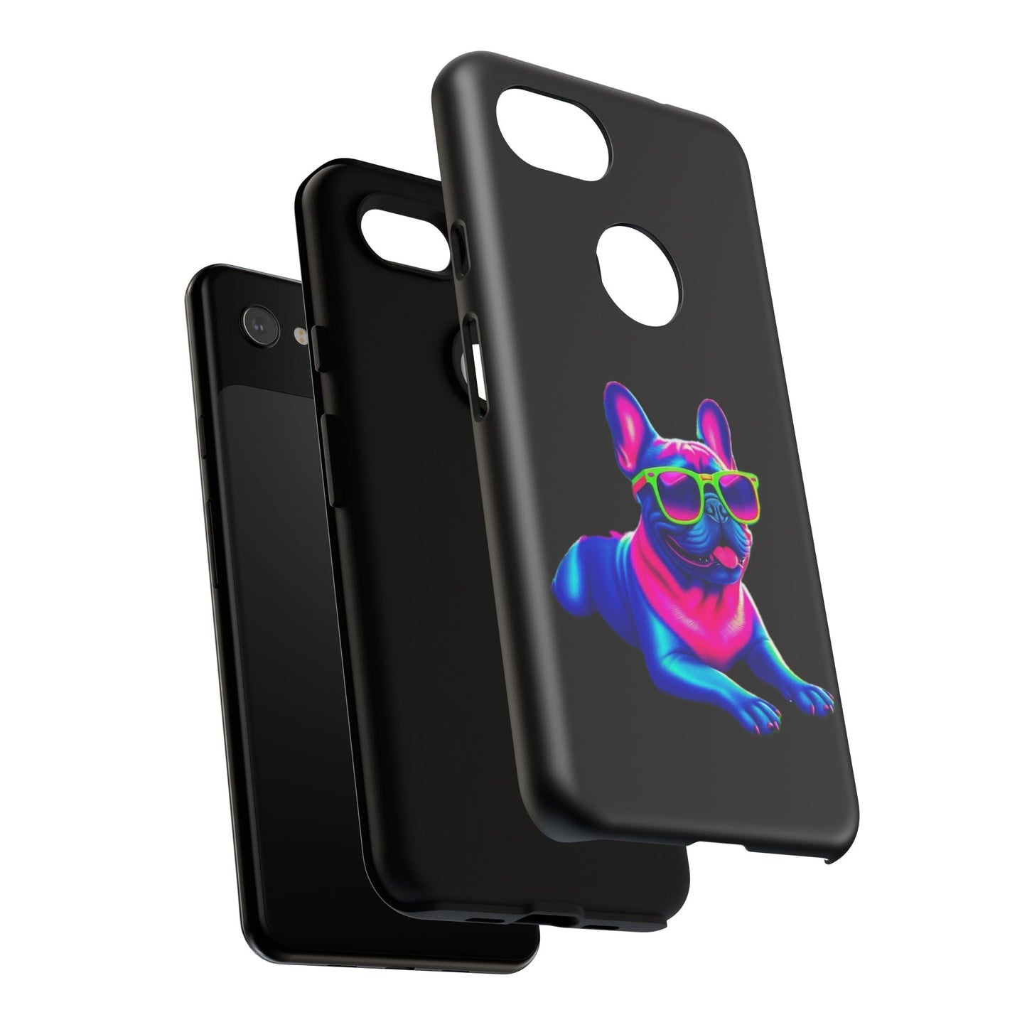 Neon French Bulldog phone case