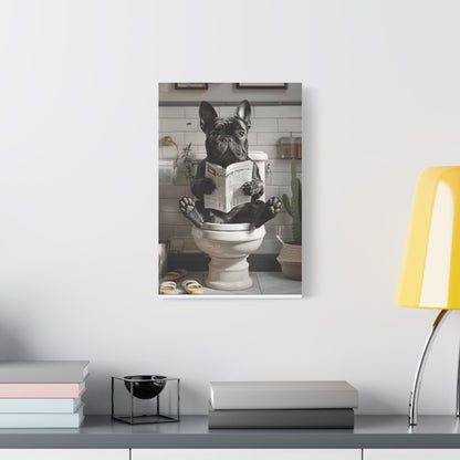 French Bulldog Bathroom Canvas